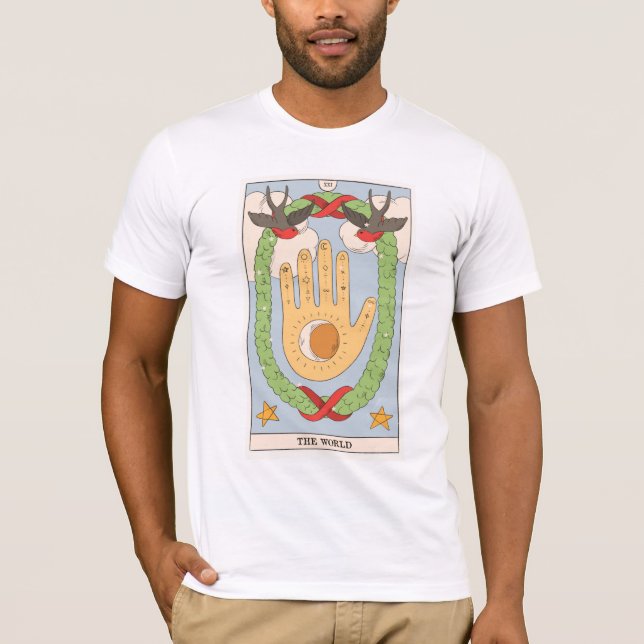 The World tarot card modern Major Arcana T-Shirt (Front)