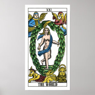 The World Tarot Card Poster
