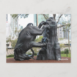 "The World Turns" Sculpture, Brisbane, Australia. Postcard