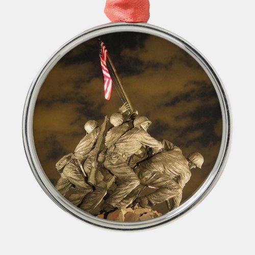 The World War II Iwo Jima Memorial Arlington VA Metal Ornament
