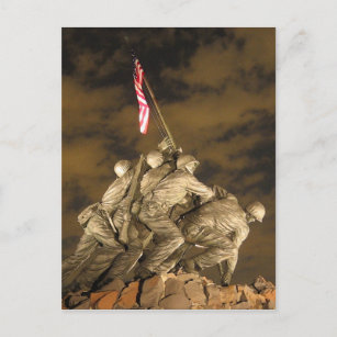 The World War II Iwo Jima Memorial Arlington VA Postcard