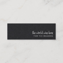 The World was hers for the Reading | Bookmark Card