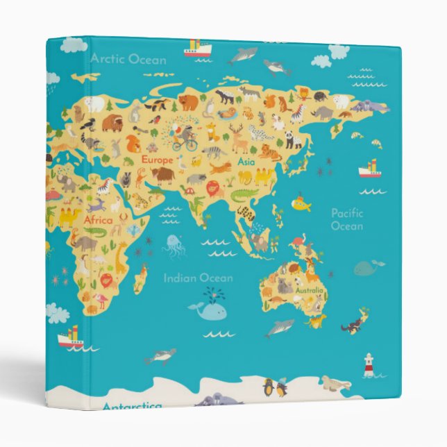 The World's Animals 3 Ring Binder (Front/Spine)