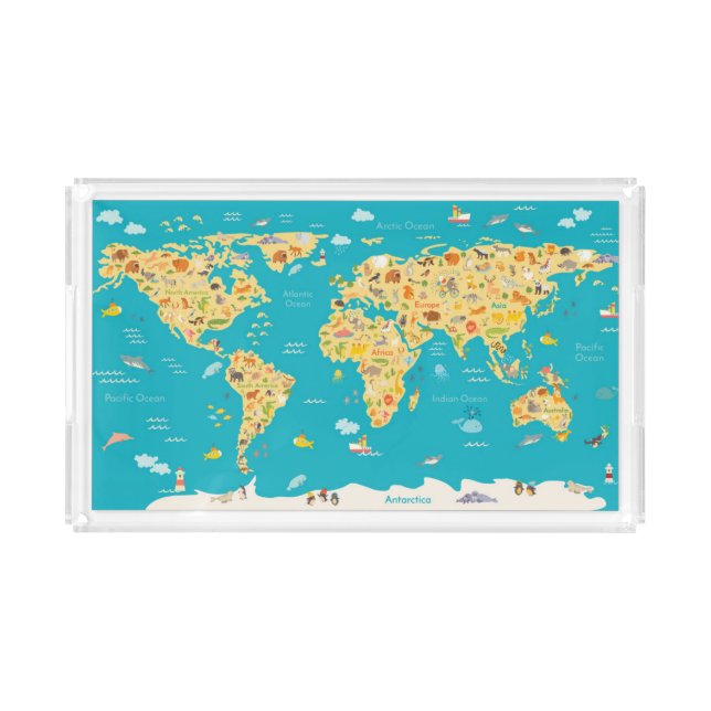 The World's Animals Acrylic Tray (Front)