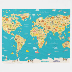 The World's Animals Fleece Blanket