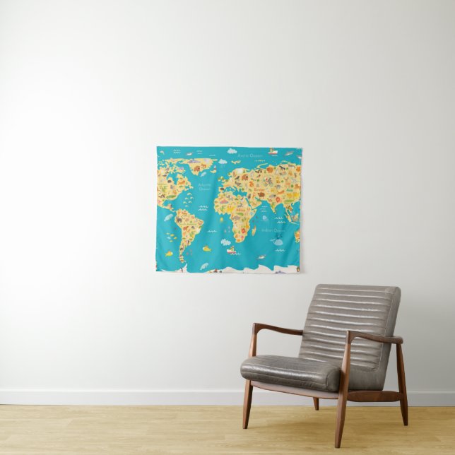 The World's Animals Tapestry (In Situ (Horizontal))