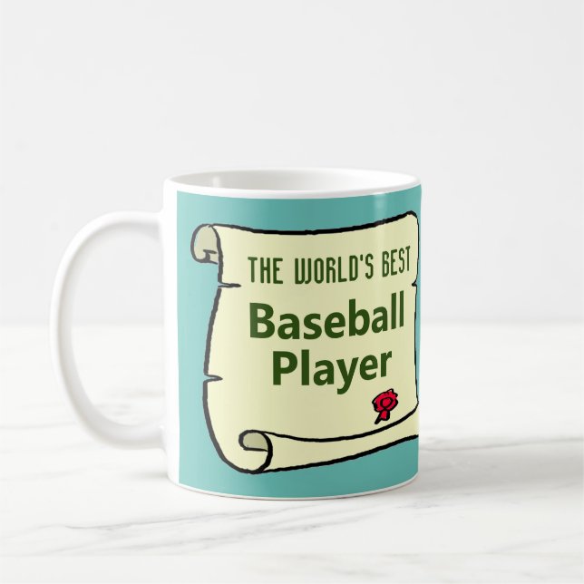 The World's Best Baseball Player. Coffee Mug (Left)