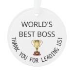 The WORLD'S BEST Boss gift Ornament The WORLD'S BEST Boss gift Ornament