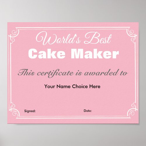 The Worlds Best Cake Maker Poster