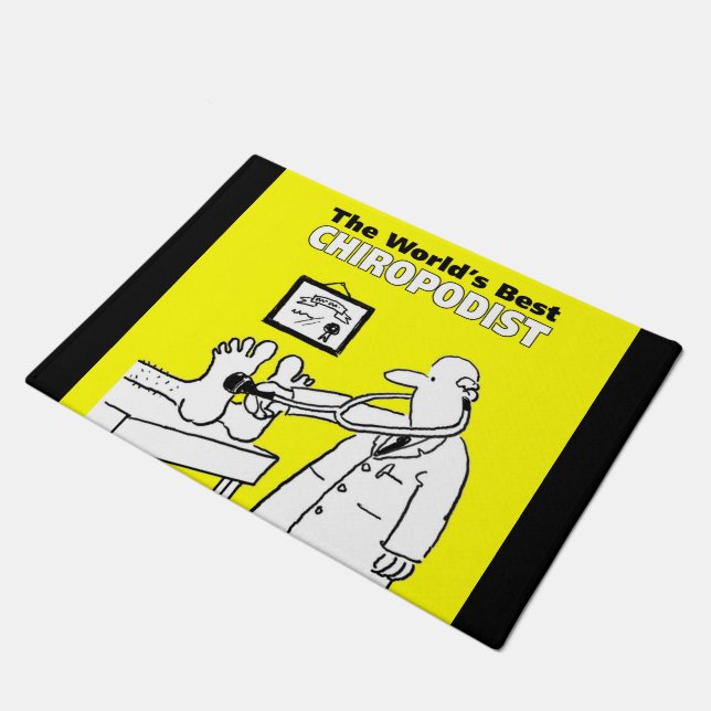 The World's Best Chiropodist Doormat (Angled)