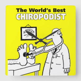 The World's Best Chiropodist Square Wall Clock