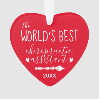 The World's Best Chiropractic Assistant Heart Ornament