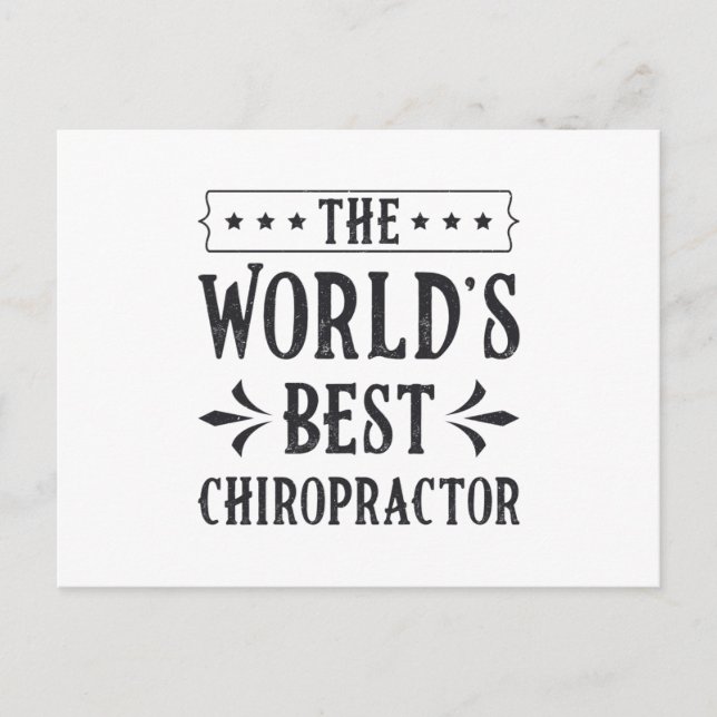 The World's Best Chiropractor Chiropractic Spine Postcard (Front)
