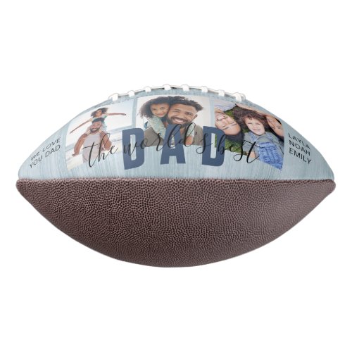 THE WORLDS BEST DAD Custom Photo Personalized Football