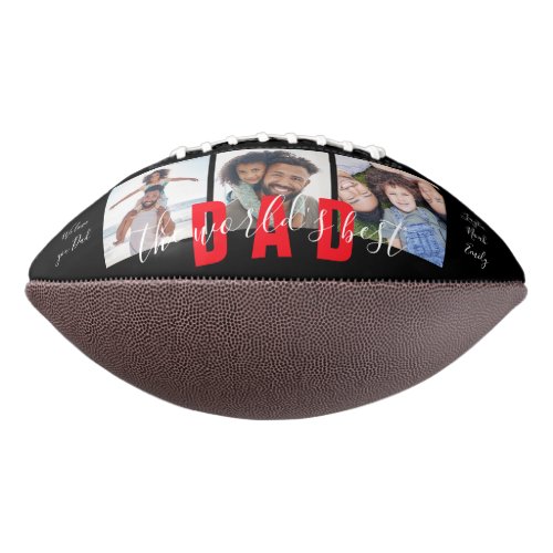 THE WORLDS BEST DAD Custom Photo Personalized Football