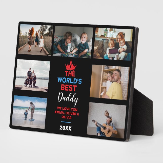The World's Best Daddy, Black Custom Picture Plaque (Side)