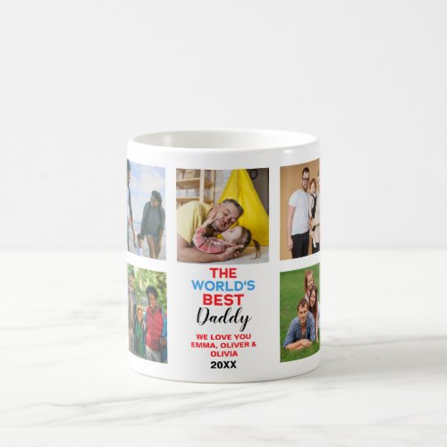 The Worlds Best Daddy Custom Dad 9 Photo Collage Coffee Mug