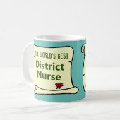 The World's Best District Nurse. Coffee Mug (Front Left)