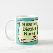 The World's Best District Nurse. Coffee Mug (Left)