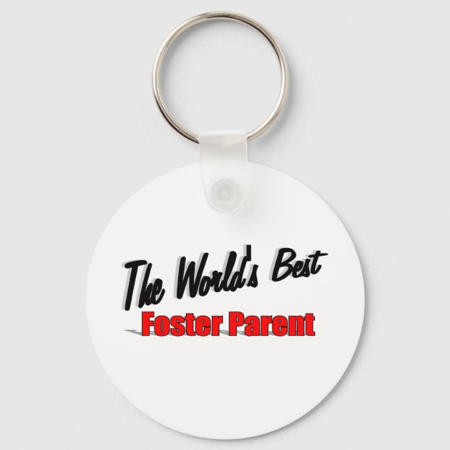 The World's Best Foster Parent Keychain (Front)