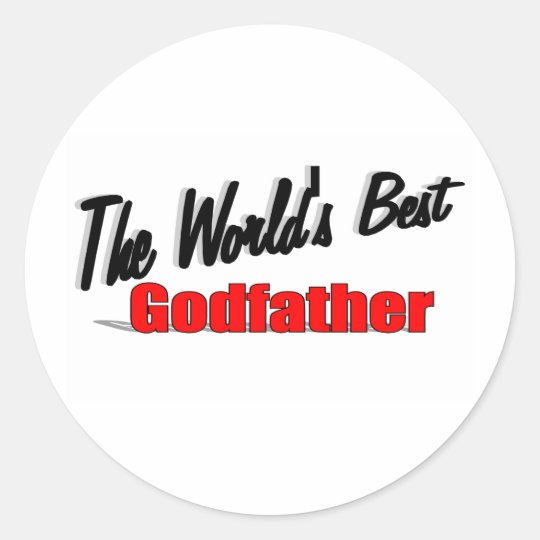 The World's Best Godfather Classic Round Sticker