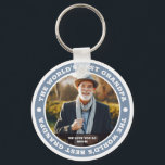 The World's Best Grandpa Modern Custom Photo Keychain<br><div class="desc">This simple and classic design is composed of serif typography and add a custom photo.</div>