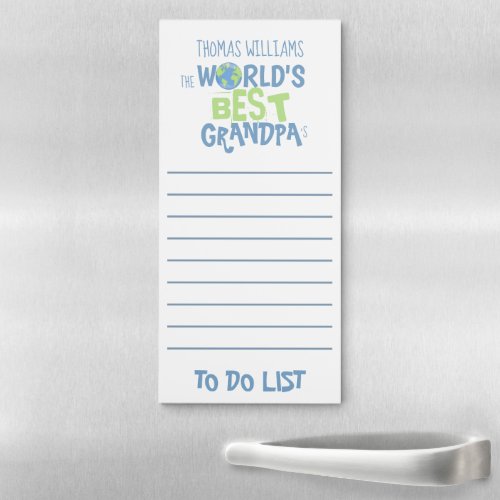 The Worlds Best Grandpa Whimsical To Do List Magnetic Notepad