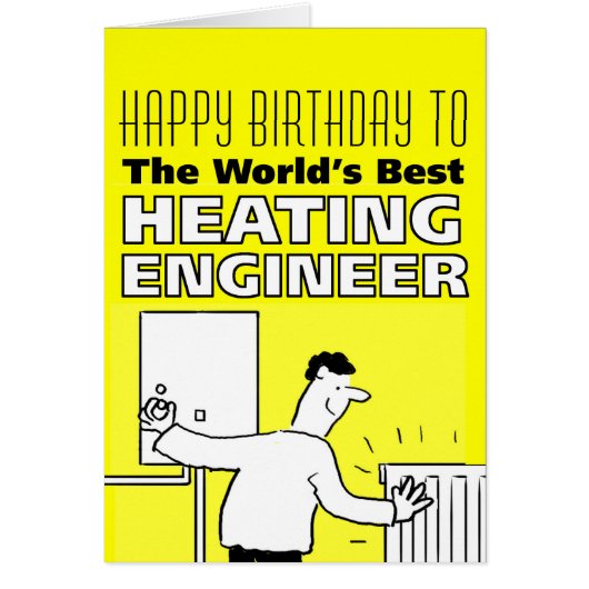The World's Best Heating Engineer Cards (Front)