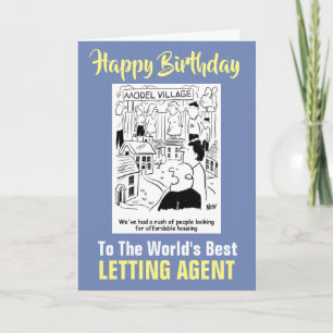 The World's Best Letting Agent - Happy Birthday Card