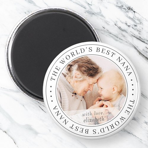 The Worlds Best Nana Classic Simple Photo Magnet