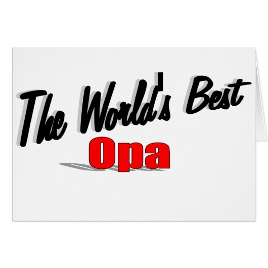 The World's Best Opa Cards (Front Horizontal)