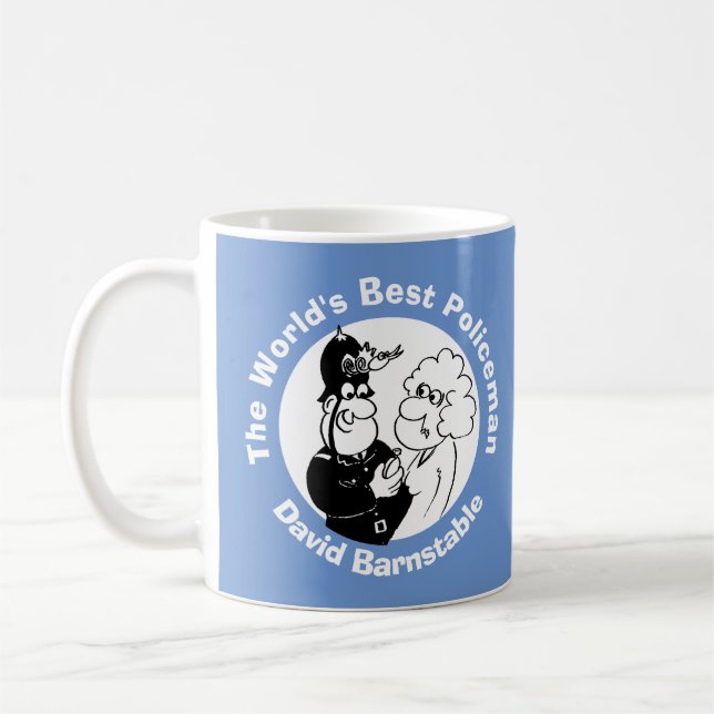 The World's Best Policeman. UK Police Constable Coffee Mug (Left)
