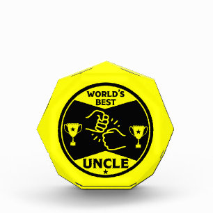 The worlds Best Uncle Acrylic Award