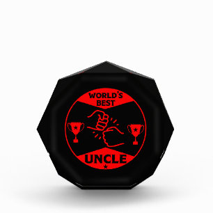 The worlds Best Uncle Acrylic Award