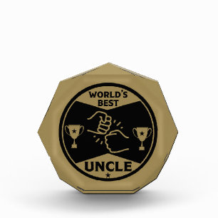 The worlds Best Uncle Acrylic Award