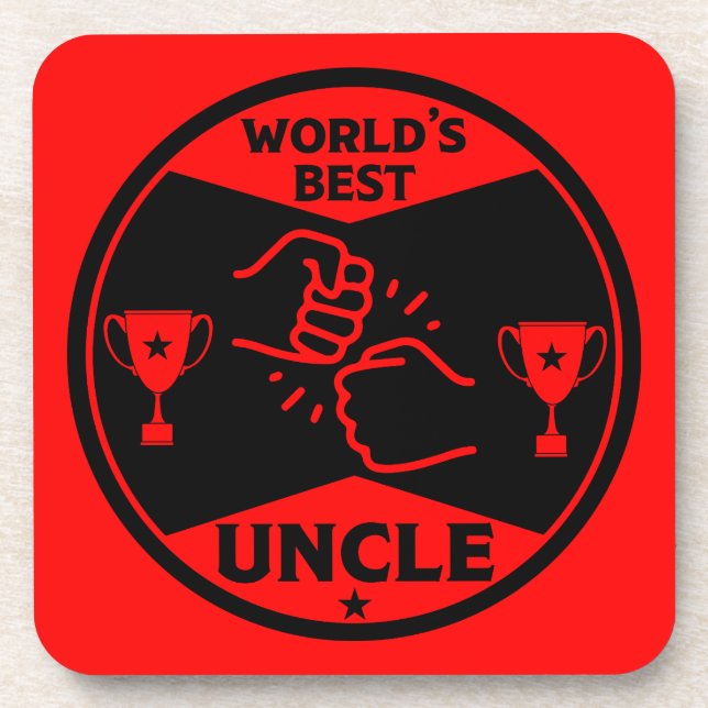 The worlds Best Uncle Beverage Coaster (Front)
