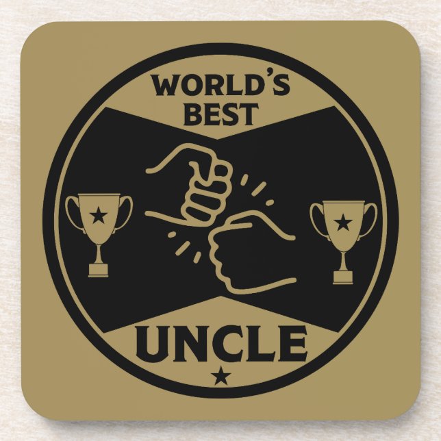 The worlds Best Uncle Beverage Coaster (Front)