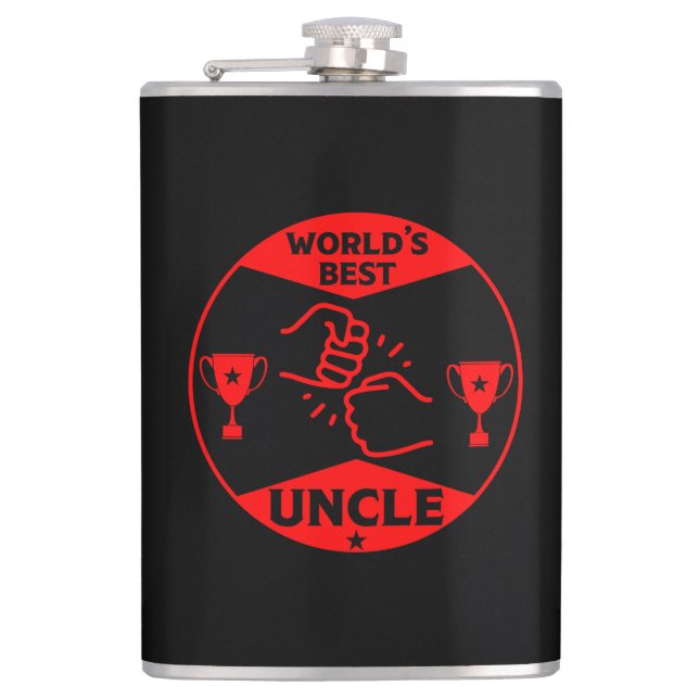 The worlds Best Uncle Flask (Front)