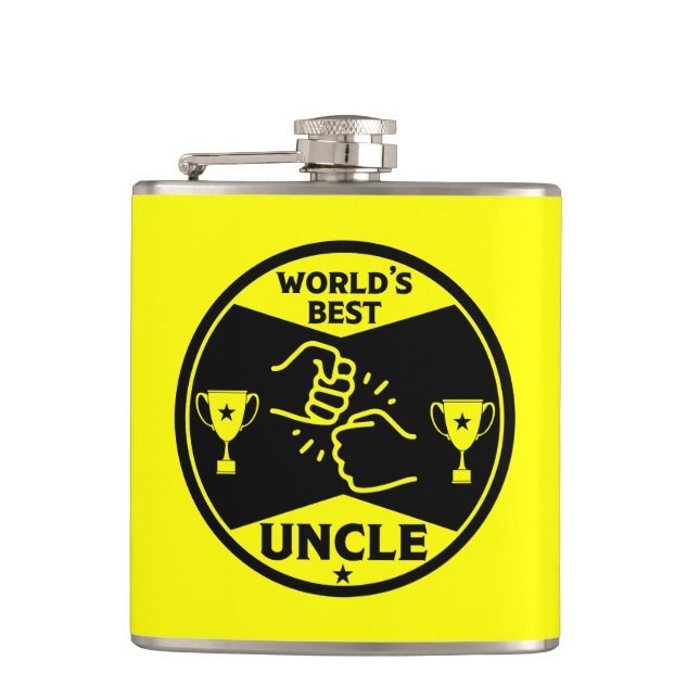 The worlds Best Uncle Flask (Front)