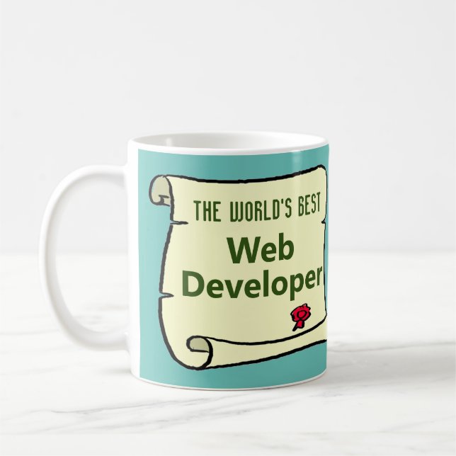 The World's Best Web Developer. Coffee Mug (Left)