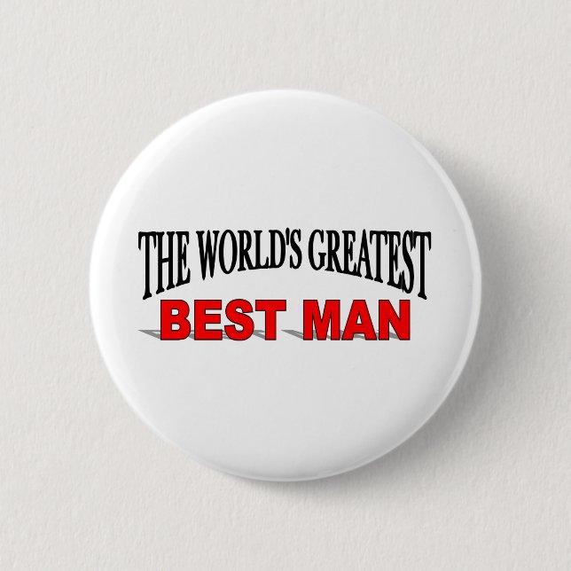 The World's Greatest Best Man Pinback Button (Front)