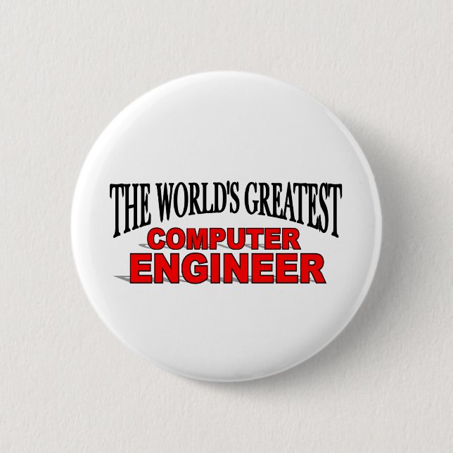 The World's Greatest Computer Engineer Pinback Button (Front)