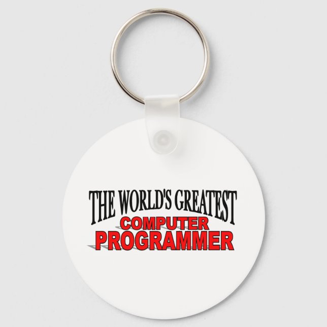 The World's Greatest Computer Programmer Keychain (Front)