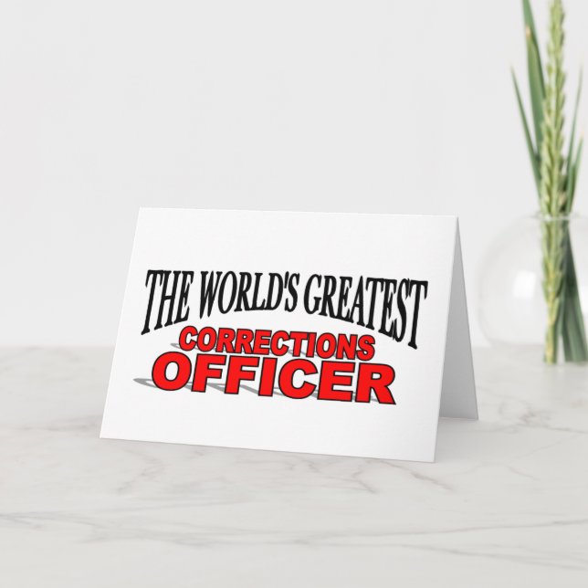 The World's Greatest Corrections Officer Card (Front)