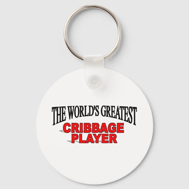The World's Greatest Cribbage Player Keychain (Front)