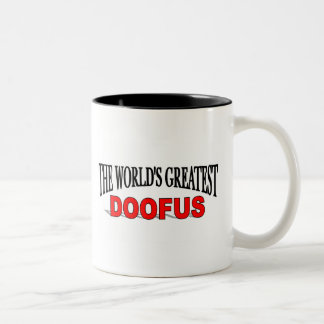 The World's Greatest Doofus Two-Tone Coffee Mug