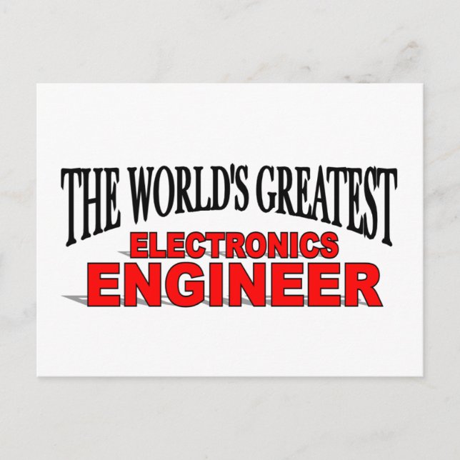 The World's Greatest Electronics Engineer Postcard (Front)