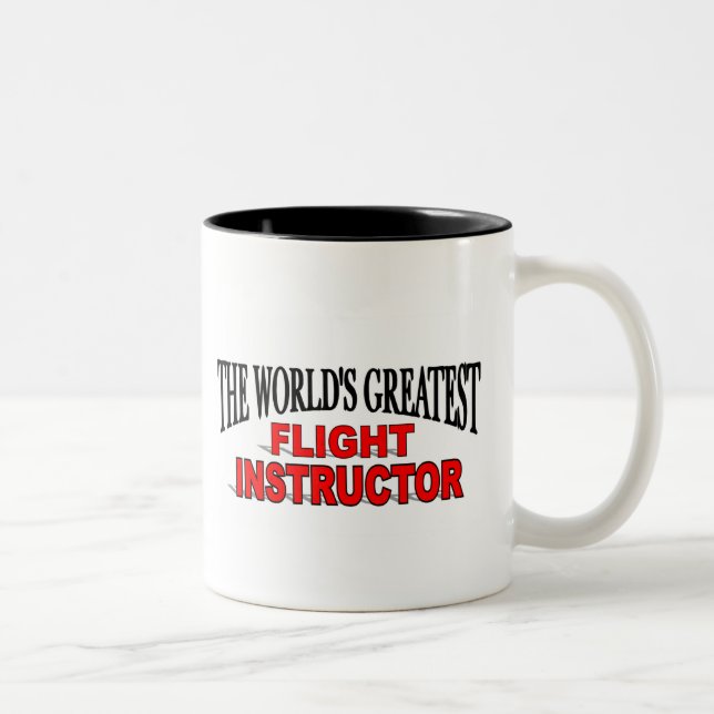 The World's Greatest Flight Instructor Two-Tone Coffee Mug (Right)