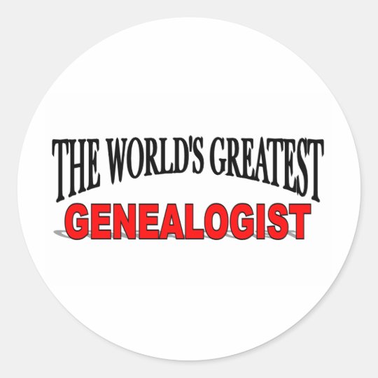 The World's Greatest Genealogist Classic Round Sticker