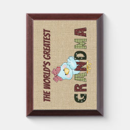 the world's greatest Grandma Award Plaque | Zazzle
